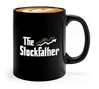 Flairy Land Stock Trader Coffee Mug 11oz Black - The Stockfather - Funny Stock Market Investment Brokers Trading Financial Adviser Saving Coin Crypto
