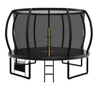 Flamaker Garden Trampoline for Children, 7.5ft/10ft/12ft/14ft Trampoline Outdoor Safety net and Padded Poles for Children Indoor Outdoor Fitness,Maximum up to 150 kg