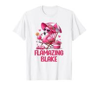 Flamazing Blake Pink Flamingo Tropical Beach Trip Women's T-Shirt