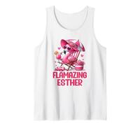 Flamazing Esther Pink Flamingo Tropical Beach Trip Women's Tank Top