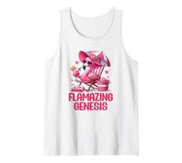 Flamazing Genesis Pink Flamingo Tropical Beach Trip Women's Tank Top