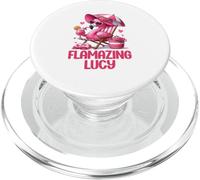 Flamazing Lucy Pink Flamingo Tropical Beach Trip Women's PopSockets PopGrip for MagSafe