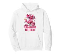 Flamazing Natalia Pink Flamingo Tropical Beach Trip Women's Pullover Hoodie