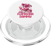Flamazing Sammy Pink Flamingo Tropical Beach Trip Women's PopSockets PopGrip for MagSafe