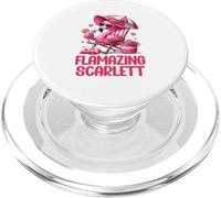 Flamazing Scarlett Pink Flamingo Tropical Beach Trip Women's PopSockets PopGrip for MagSafe