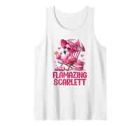 Flamazing Scarlett Pink Flamingo Tropical Beach Trip Women's Tank Top