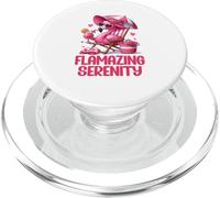Flamazing Serenity Pink Flamingo Tropical Beach Trip Women's PopSockets PopGrip for MagSafe