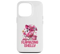 Flamazing Shelly Pink Flamingo Tropical Beach Trip Women's Case for iPhone 13 Pro