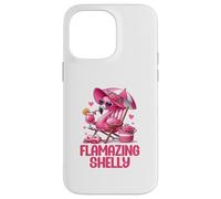 Flamazing Shelly Pink Flamingo Tropical Beach Trip Women's Case for iPhone 14 Pro Max