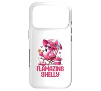 Flamazing Shelly Pink Flamingo Tropical Beach Trip Women's Case for iPhone 17 Pro