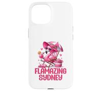 Flamazing Sydney Pink Flamingo Tropical Beach Scene Women's Case for iPhone 15