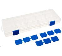 Flambeau 3009 Tuff Tainer See-Through Storage Box, 3 Fixed Compartments, 9 Zerust Dividers