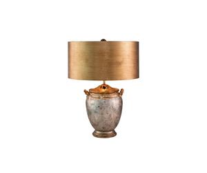 Flambeau Jackson Single Light Table Lamp In Antique Silver Finish