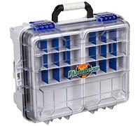 Flambeau Outdoors 3000WPBC Tackle Box - HD Waterproof Tackle Satchel System, Includes 2 Removable WP3012 Ultimate Waterproof Tuff Tainers, Floating Satchel, Fishing Tackle and Gear Storage, Gray/Clear