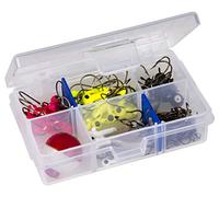Flambeau Outdoors 1002 Fishing Tackle Box - Includes 2 Dividers, 6 Compartments, Clear Tackle Box Fishing Lure Organizer, Tuff Tainer Tackle Box with Zerust Anti-Rust Dividers