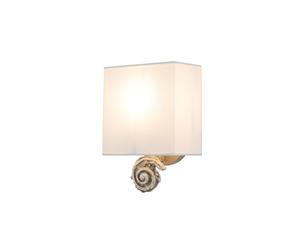 Flambeau Swirl Single Light Wall Fitting In White Finish