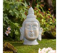 Flamboya Brushed Gold Stone Effect Buddha Garden Ornament (H)50Cm (W)32Cm