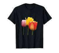 Flamboyant Hot Red Yellow Pink Tulip Blends Shapes Mania Value Graphic T-Shirt