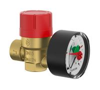 Flamco Prescomano 1/2 X 1/2 - 3Bar Nf Safety Valve With Pressure Gauge