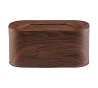 Flame Air Humidifier 7 Colors Light Essential Oil Diffuser (Dark wood grain)