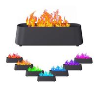 Flame Aroma Diffuser, 7 Colour Lights Essential Oil Diffuser, Electric Aromatherapy Diffuser With Remote Control, Air Humidifier For Bedroom, Office, Yoga, Spa