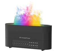 Flame Aroma Diffuser with Speaker White Noise Machine for Bedroom Sleep Relaxation 26cm(Black)