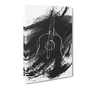 Flame Art Guitar Vol.1 V1 Canvas Print | Gallery Wrapped 30mm Frame Wall Art | 24x16 inches | Ready to Hang | Modern Music Picture | Living Room Bedroom Lounge Office