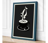 Flame Ascending Minimalist Canvas Wall Art Print 18x12 Inch (46 x 30 cm)