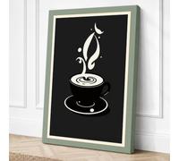 Flame Ascending Minimalist Canvas Wall Art Print 36x24 Inch (91 x 61 cm)