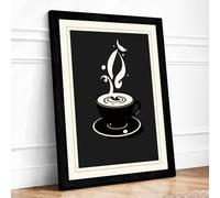Flame Ascending Minimalist Framed Wall Art Print A2 (59.4×42cm) Black, Wall Decor for Living Room, Bedroom, Office & Home, Ready to Hang, Art Gift