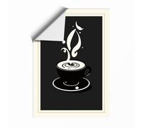 Flame Ascending Minimalist Unframed Wall Art Print A4 (29.7×21cm), Wall Decor for Living Room, Bedroom, Office & Home, Art Gift