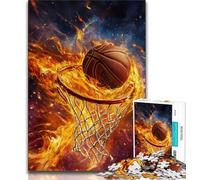 Flame Basketball Jigsaw Puzzles for Teenagers 1000 Piece Puzzle,Challenging To Complete But Fun And Humorous Educational Game for Birthday (50x75cm)