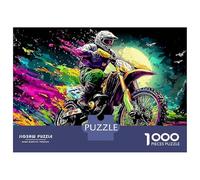 Flame Bike Puzzles for Adults 1000 Piece PuzzlesCyber Biker for Adults Educational Challenge Fun Activity for Home Beautiful Decoration Puzzle100% Recvcled Cardboard52x38cm/1000pcs