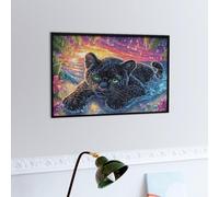 Flame Black Panther 300 Piece Jigsaw Puzzle for Adults Fantastic Beasts Long Weekend Project Satisfying Challenge No Duplicate Pieces for Hobbyists 300 PCS