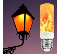 Flame Bulb,B22/E12/E14/E27 Flame Effect Bulb,3 Lighting Modes Fire Effect Bulb 5W Flickering Light Bulb Candelabra Blubs Outdoor Indoor Home Decoration (2PCS E12)