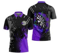 Flame Darts Cool 3D Printed Polo Shirt for Men Button Placket Darts Team Uniforms Causal Summer Sport Streetwear Tee Tops