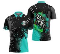 Flame Darts Cool 3D Printed Polo Shirt for Men Button Placket Darts Team Uniforms Causal Summer Sport Streetwear Tee Tops