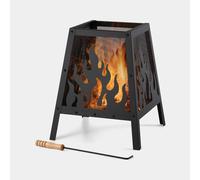 Flame Design Square Fire Pit VonHaus Black One Size