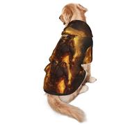 Flame Devil Dog Hoodie â€“ Soft & Breathable Polyester Pet Clothes for Medium, and Large Dogs