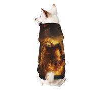 Flame Devil Dog Hoodie â€“ Soft & Breathable Polyester Pet Clothes for Small, Medium, and Large Dogs