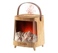 Flame Diffuser - 14.9x13.2x13.2cm Chimney Aromatherapy Humidifier, 200ml Mist Manufacturer With Remote Control, Quiet Oil Vaporizer | Fresh Air Conditioner With Timer