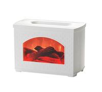 Flame Diffuser - Diffuser for Simulation of USB Fireplace 270 ml | Silent Flame Oil Diffuser | Ultrasonic Flame Humidifier | Flame Air Diffuser | Diffuser