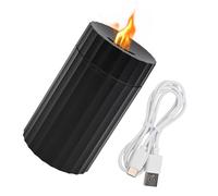 Flame Diffuser for Essential Oils, 100ml Colorful Air Aroma Diffuser Humidifier with USB-C for Car, Travel, Home, Black