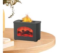 Flame Diffusers, Humidifier Flame Air Diffuser, USB 270ml Flame Oil Diffuser for Bedroom - Ultrasonic Fireplace Simulation Flame for Yoga, S