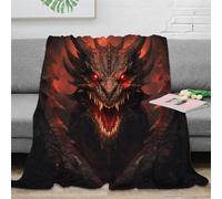 EVMILA Flame Dragon Bedding Throw 3D Printed Mythical Creature Blanket Lightweight Fluffy Plush Gifts Soft Cozy for Kids Teens Adults for Boys Girls All Season Couch Sofa 60x80inch(150x200cm)