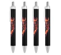 Flame Dragon Custom Ballpoint Pen Ball Point Pen for Men Women Retractable Pens 0.5mm Blue Funny Printed 1 PCS AS PIC 3