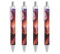 Flame Dragon.png Blue Ink Ball Point Pen Smooth Writing Ballpoint Pen for Office School 4 PCS AS PIC 3
