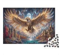 Flame Eagle 1000 Pcs Recycled Cardboard DIY Jigsaw Puzzle Galaxy Ancient Castle Gift Couples Date Night Cognitive Stimulation Group Activity 70x50cm/1000pcs