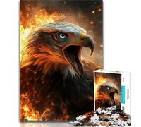 Flame Eagle 1000 Pieces Jigsaw Puzzles for Adults And Teens,Stress Reliever Difficult Challenge Enhance Love between Couples 50x75cm