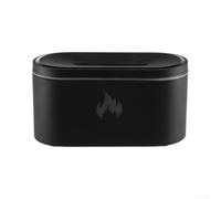 Flame Effect Aroma Diffuser USB Cool for mist Silent Flame Effect(black) | Realistic flame ambiance, cool for mist output, silent under 30dB, USB powered, ABS for durable build